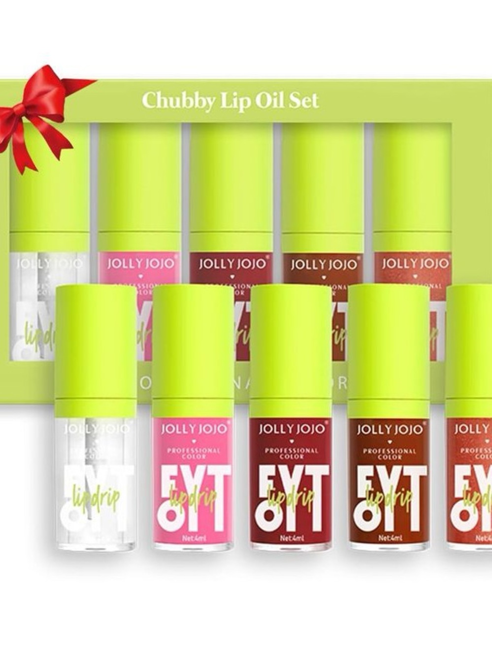 JOLLY JOJO Chubby Lip Oil Set 5pcs - Fat Lip Drip Oil - Professional Color - NEW